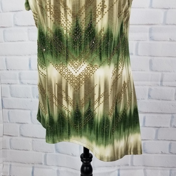 Dressbarn women's sz m geo print top - Picture 5 of 8
